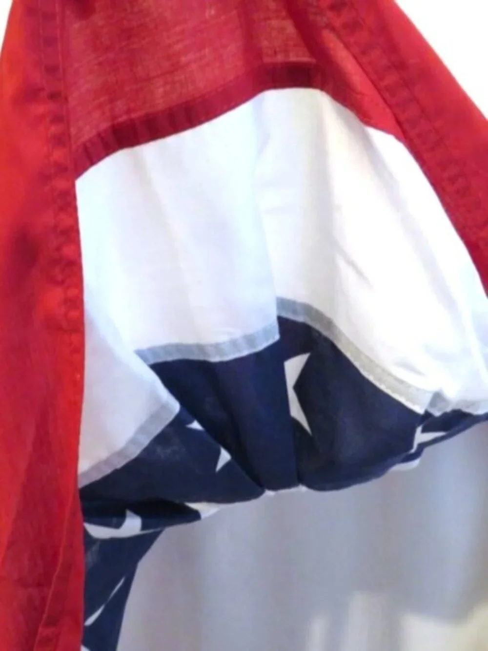 Vintage Heavy Cotton Patriotic Bunting – 3ft Sewn Fan Bunting with Corded Tassel
